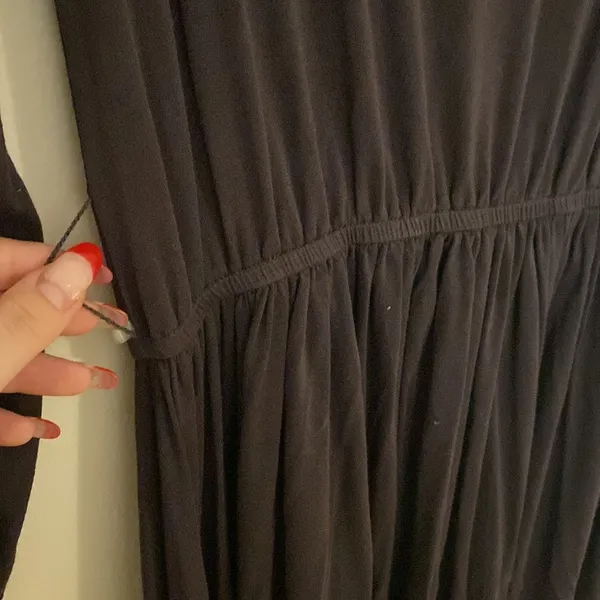 Joyfolie Dress Black High-Low Long Sleeve Maxi Size Small - Image 3