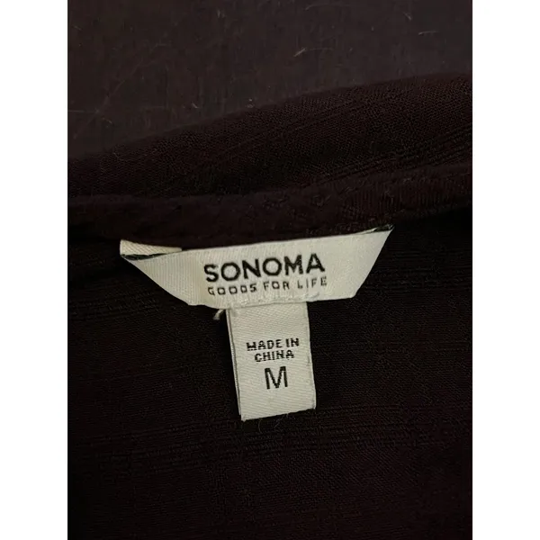 Sonoma Goods For Life Blouse Womens Medium Purple Embroidered Tunic Top Boho - Image 6