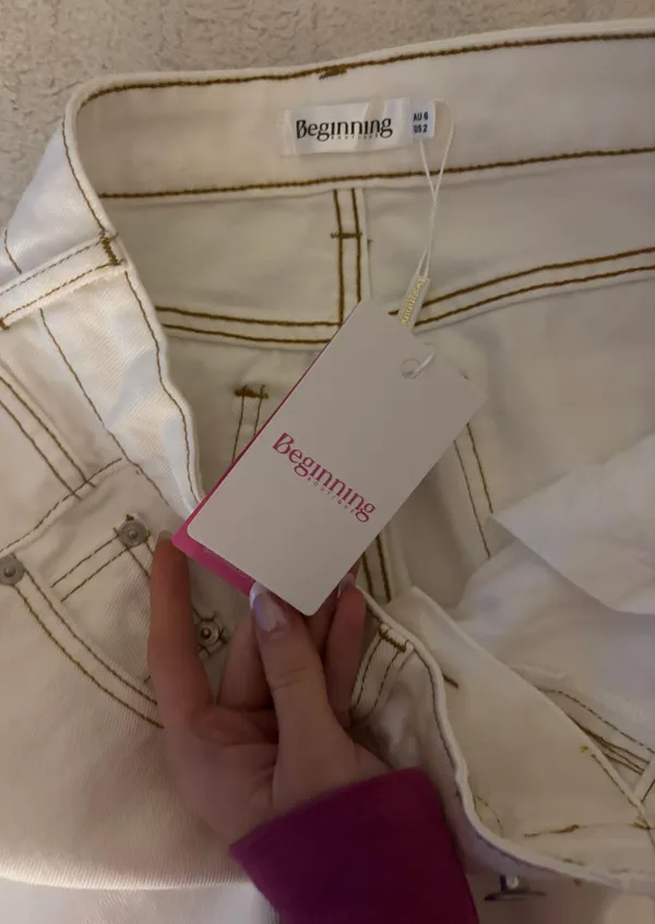 Beginning Boutique White Jeans - Image 3