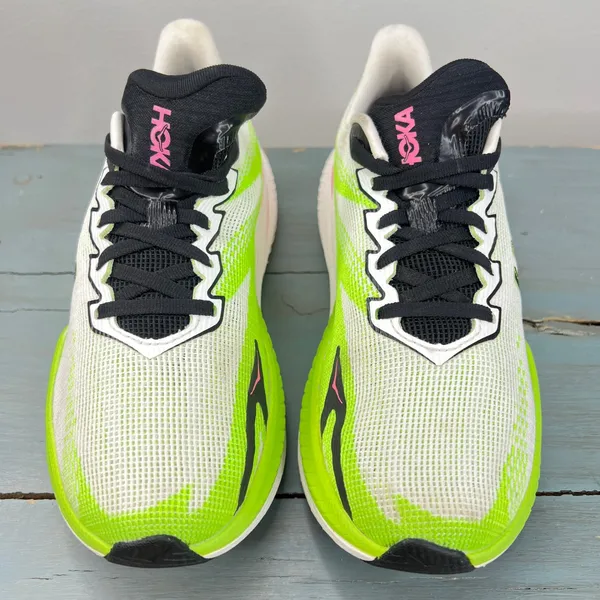 Hoka Mach X 3 Womens Running Shoes Lime Green White Pink 1168721 WNL US 8B - Image 6