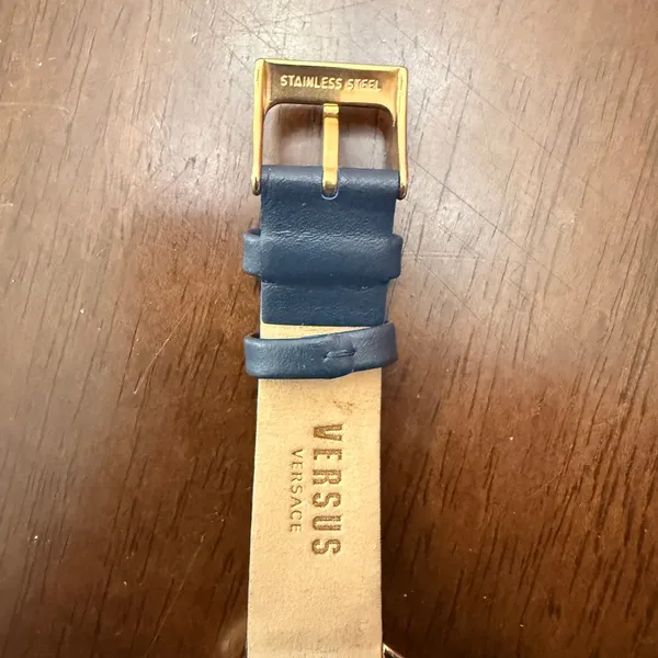 Versace Tortona Leather Strap Watch, 38mm - Image 5