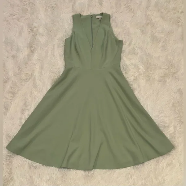 NEW Dress the Population Catalina Fit & Flare Cocktail Dress green Sage size L - Image 4