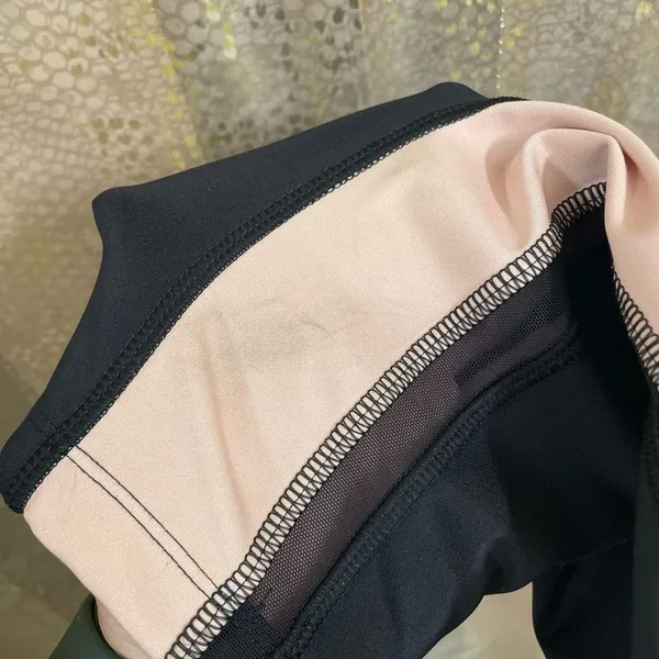 PINK Victorias Secret Black Ombre Pink Stripe Active Leggings, L - Image 8