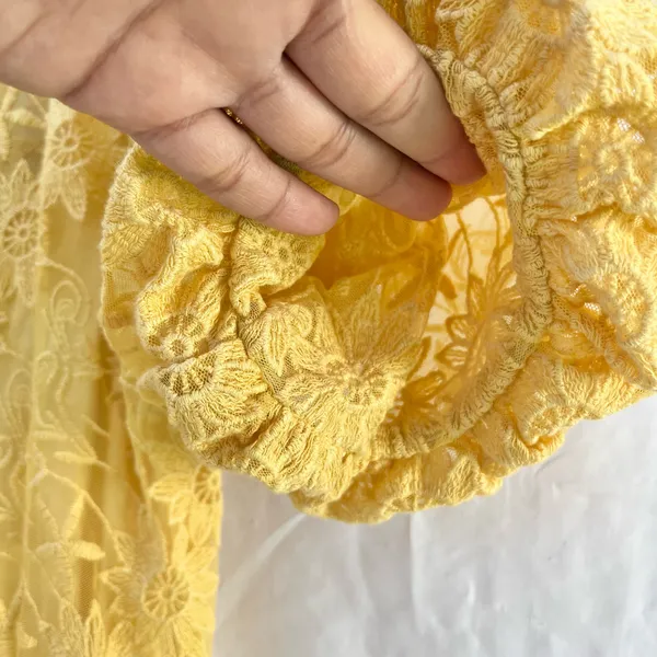 FREE PEOPLE x JEN’S PIRATE BOOTY NWOT VILLANOVA LACE PUFF SLEEVE MINI DRESS MED - Image 4