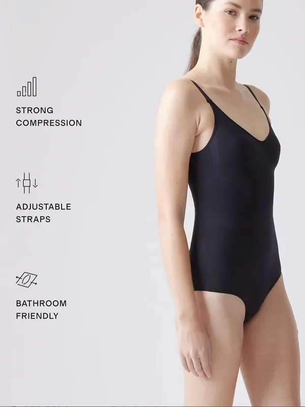 Quince Black Seamless Sculpting Bodysuit Shapewear Womens Size Small NWT - Image 2
