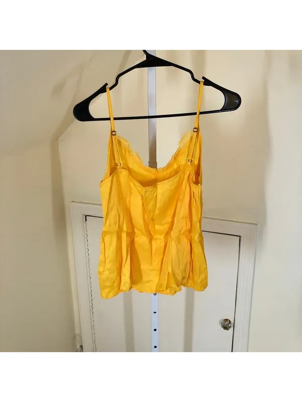Anthropologie Floreat NWT Women's Yellow Lace Cami Top Size XS - Image 3
