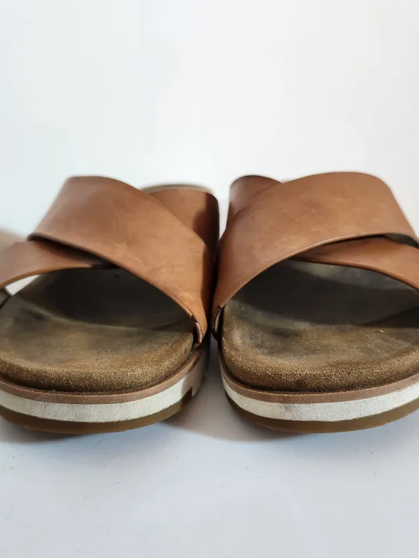 UGG Kari Brown Leather Strappy Sandals Size 9 - Image 2