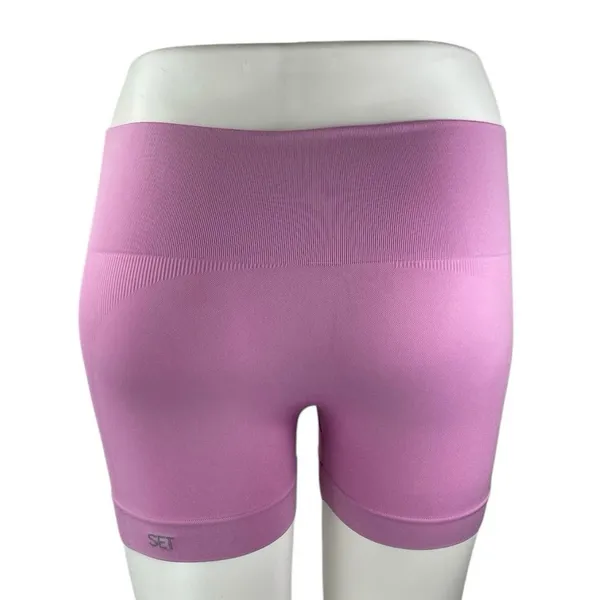Set Active Women's Pink Mid Rise Yoga Running Workout Athletic Biker Shorts XL - Image 3