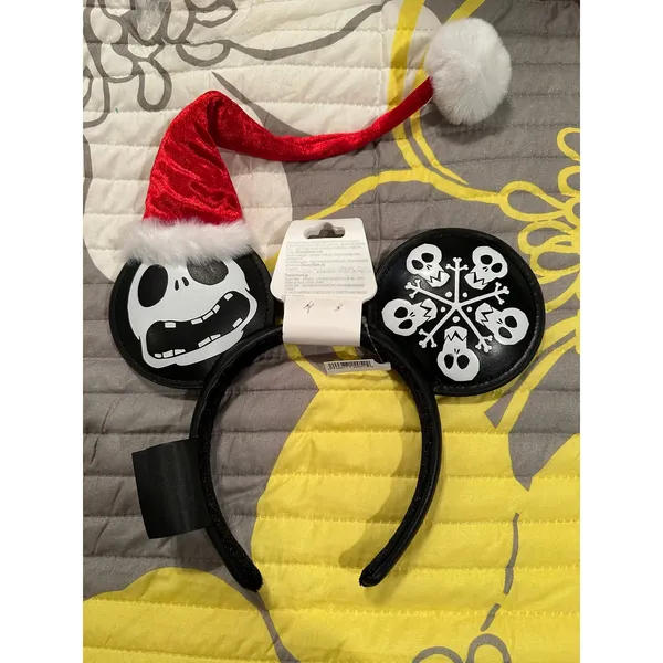 NWT Disney Park NBC Nightmare Before Christmas Halloween Holiday Santa Jack Ears - Image 3