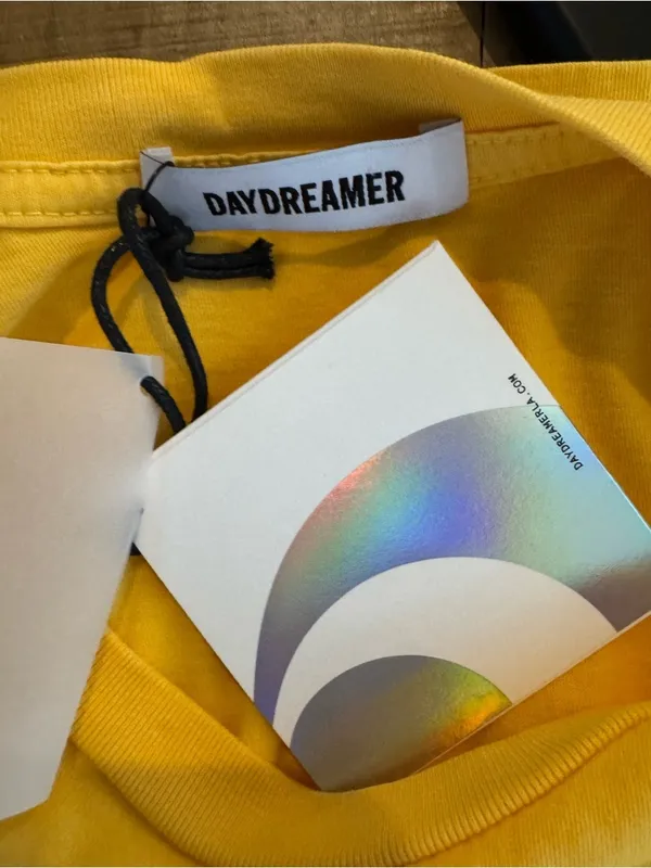 🤠NWT Daydreamer - Who Gives A Buck Tee ~ Size Small oversized Yellow - Image 7