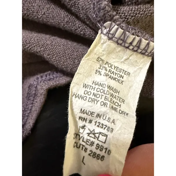Charlotte Avery Womens Mauve Oversized Batwing Knit Top High Low Hem Large 9910 - Image 5