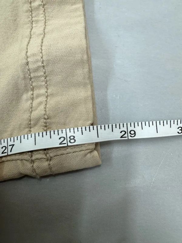 American Eagle Stretch Khaki Barrel Cargo Pants Size 6 Long - Image 9