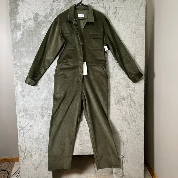 Rivet Utility‎ Bigwig Stretch Organic Cotton Corduroy Jumpsuit XL Workwear New - Image 3