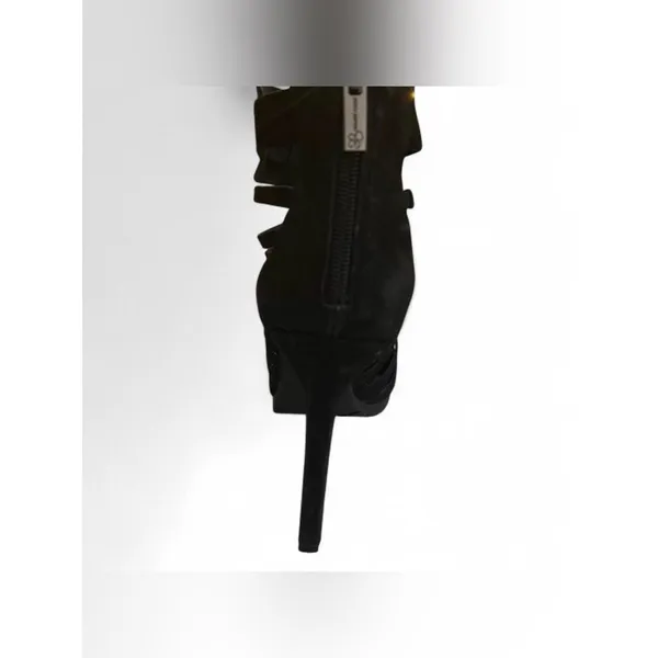 Jessica Simpson Berdet Black Pointed Toe Stiletto Heels Boots 9.5M 40 GUC - Image 5