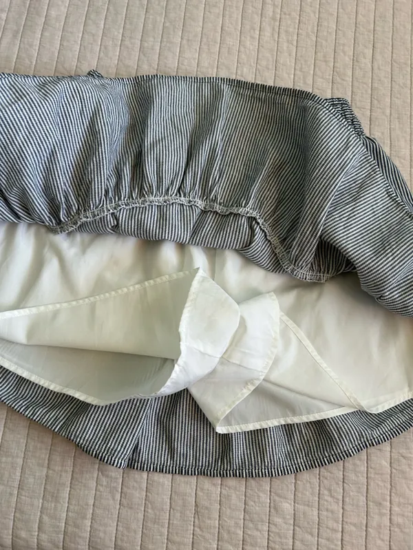 American eagle coastal western striped tiered mini skirt skort M pull on - Image 6