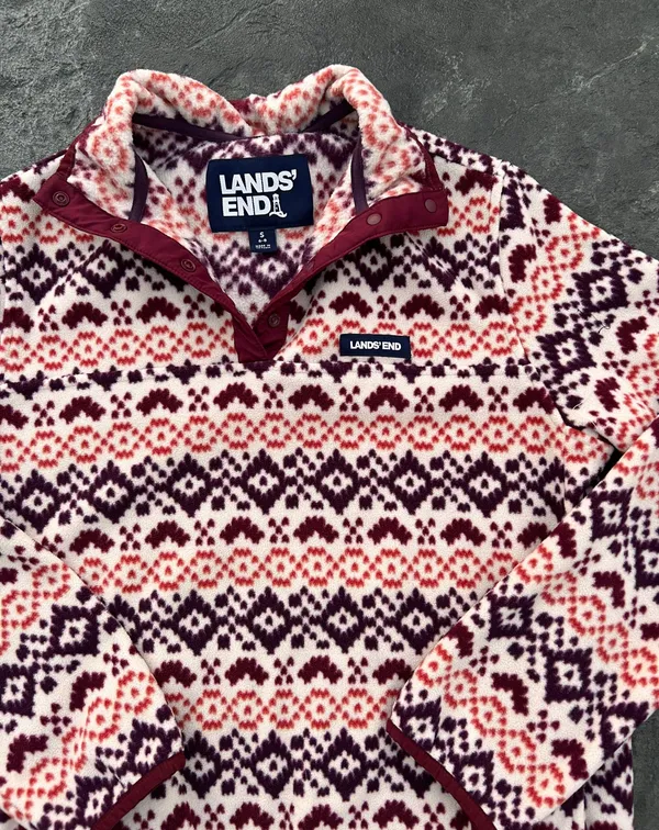 Lands end fleece snap T pullover  - Image 2