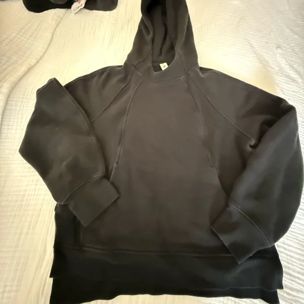 Black Lululemon Oversized Scuba Pullover Hoodie with side slits - Image 3