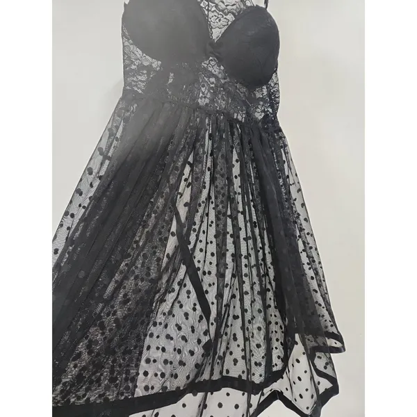 Women's NIGHTGOWN SET Black Size XL - Image 3