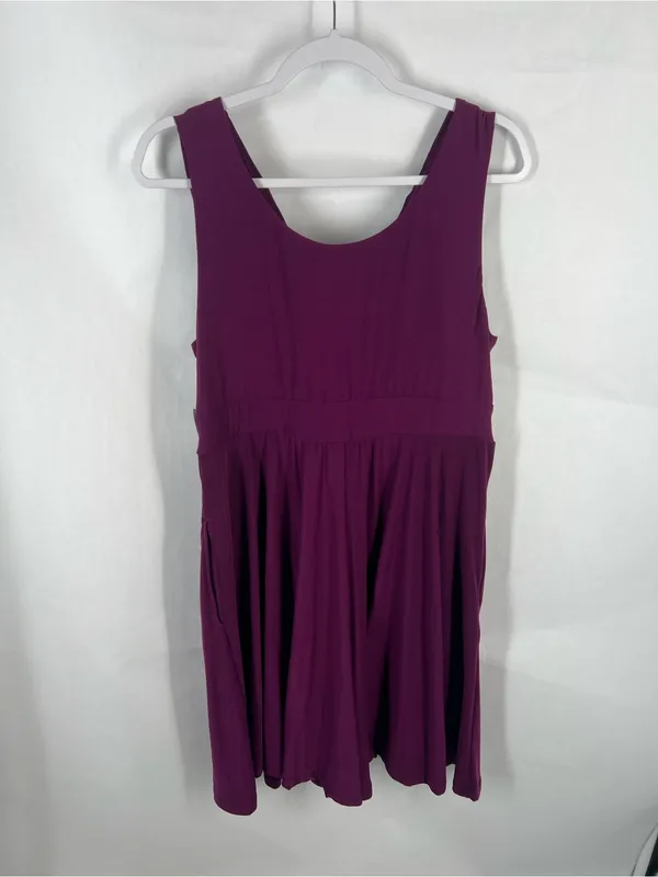NWT Soma Draped Waist Henna Plum Soft Dress XL - Image 9