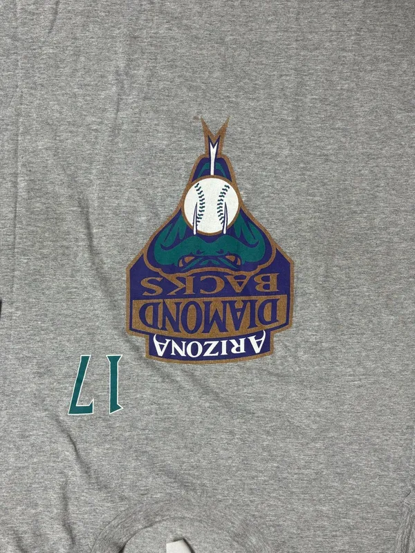 Arizona Diamondbacks Mark Grace #17 Y2K Lee Sport Gray Vintage MLB Jersey Shirt - Image 3