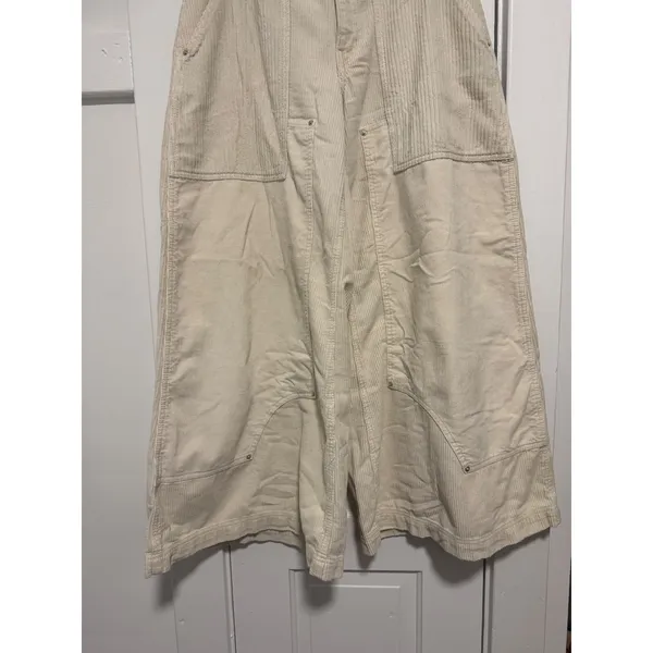 BDG Urban Outfitters Cream Corduroy Wide Leg Skate Carpenter Pants 28 waist sz 4 - Image 9