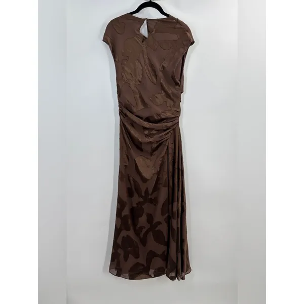 Simkhai Burke Draped Midi Dress in Cocoa Brown Size 4 - Image 5