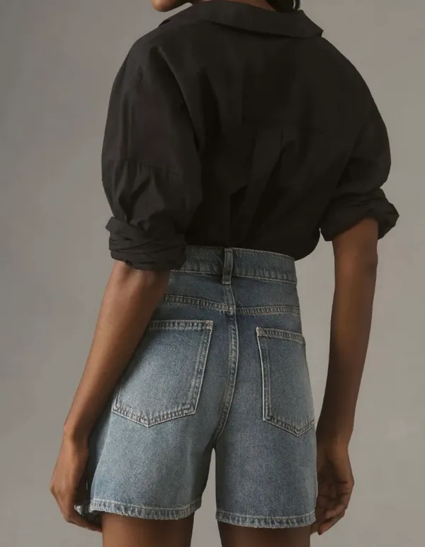 Anthropologie Pilcro Country Denim Skorts, Size 26 - Image 6