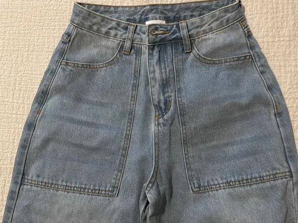 Le lis Wide Leg Oversized Cuff Denim - Image 4