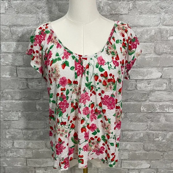Ann Taylor floral berries print top. - Image 2