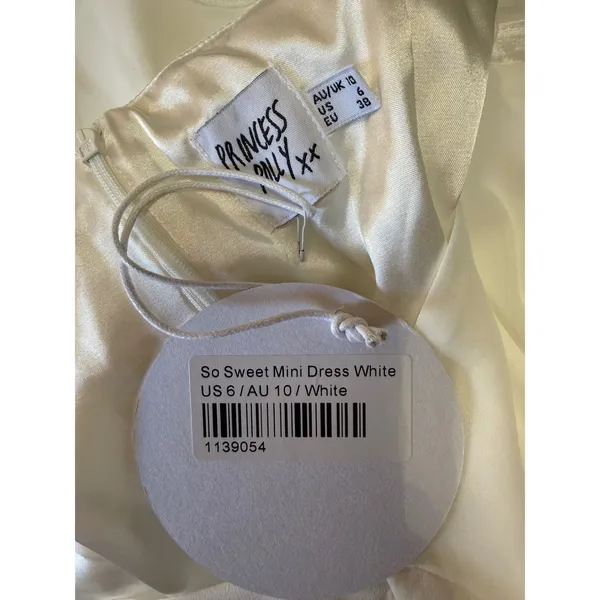 Princess Polly So Sweet White Mini Dress NWT Coquette‎ Party Size 6 - Image 7