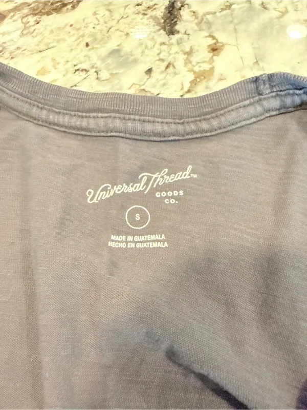 Universal Threads Charcoal Gray V-Neck Slub T-Shirt Small - Image 3