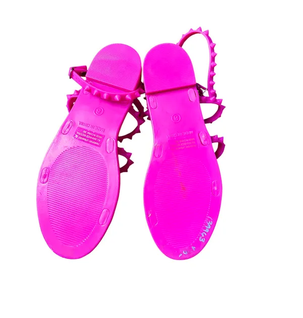 Travel Sandals In Hot Pink/Fuchsia  - Image 5