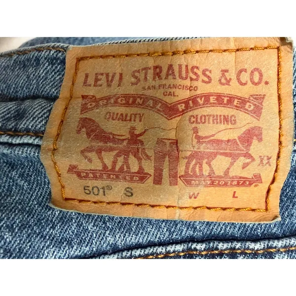 Levi's 501 Skinny Jeans Womens 30 Blue Excellent High Rise Button Fly Denim - Image 4