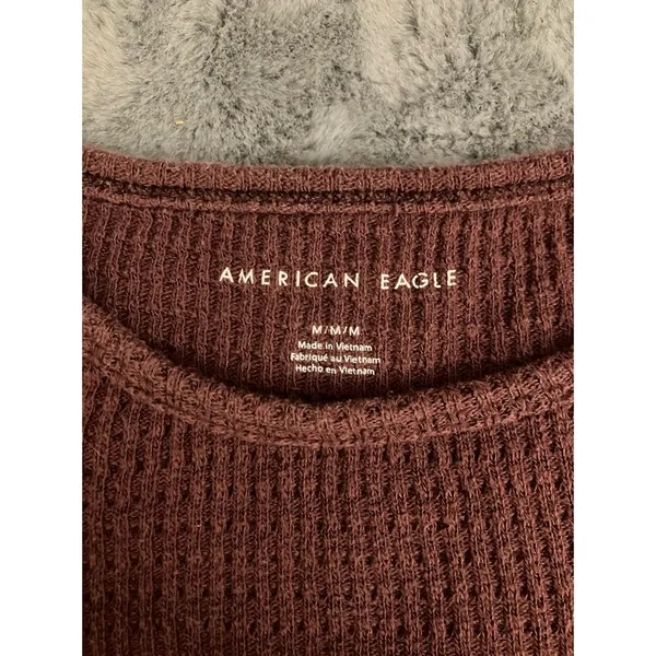 American Eagle waffle crop top - Image 3