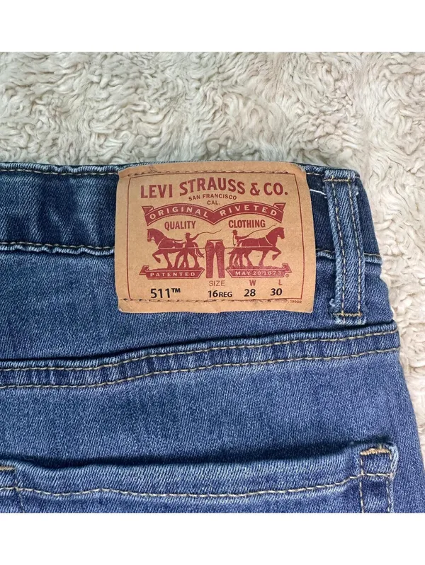 Levi's 511 Slim Fit jeans 28x30 medium wash stretch denim classic - Image 12