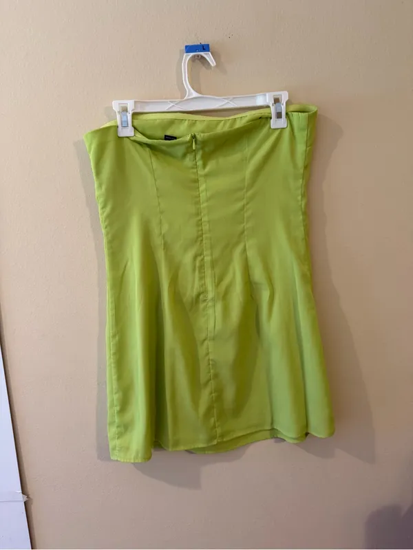 Forever 21 Neon Lime Strapless Mini Swim Cover-Up - Image 4