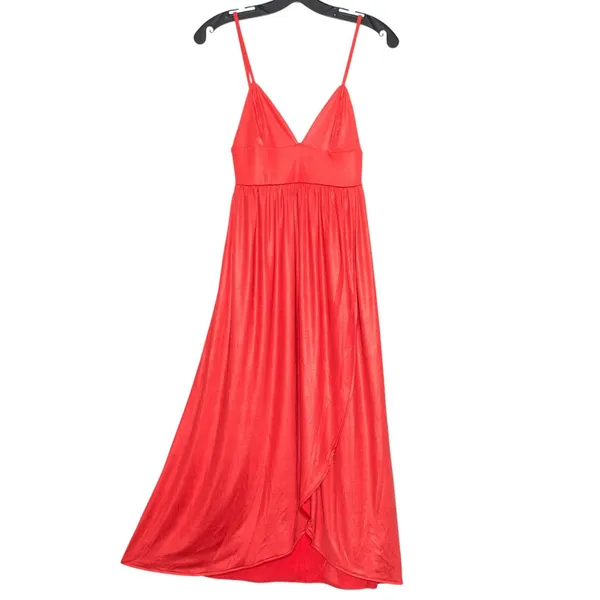 Urban Outfitters Babydoll Dress Y2K Empire Waist Romantic Boho Flowy Midi Red XS - Image 2