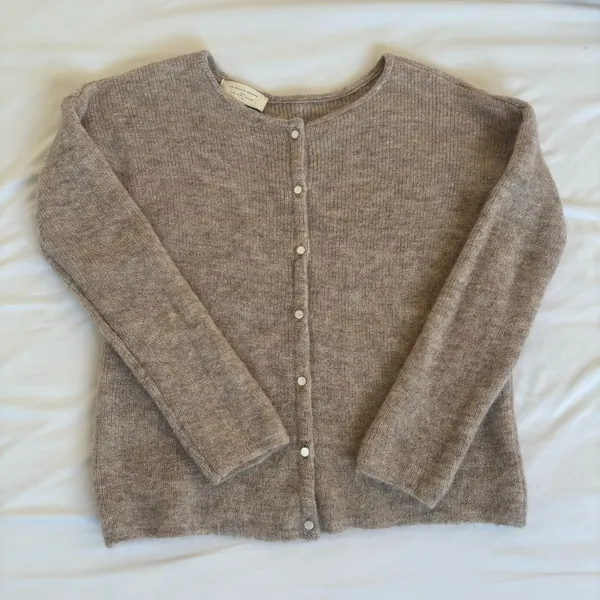 Sézane Gaspard Cardigan Light Beige - Image 2