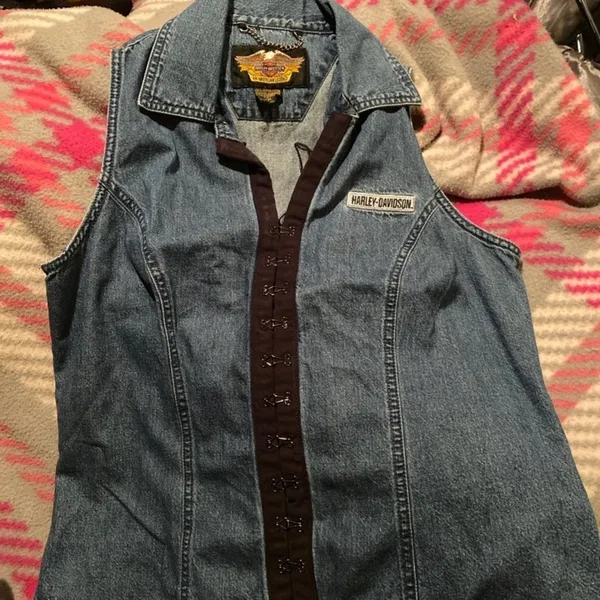 Harley Davidson Denim Vest med - Image 4