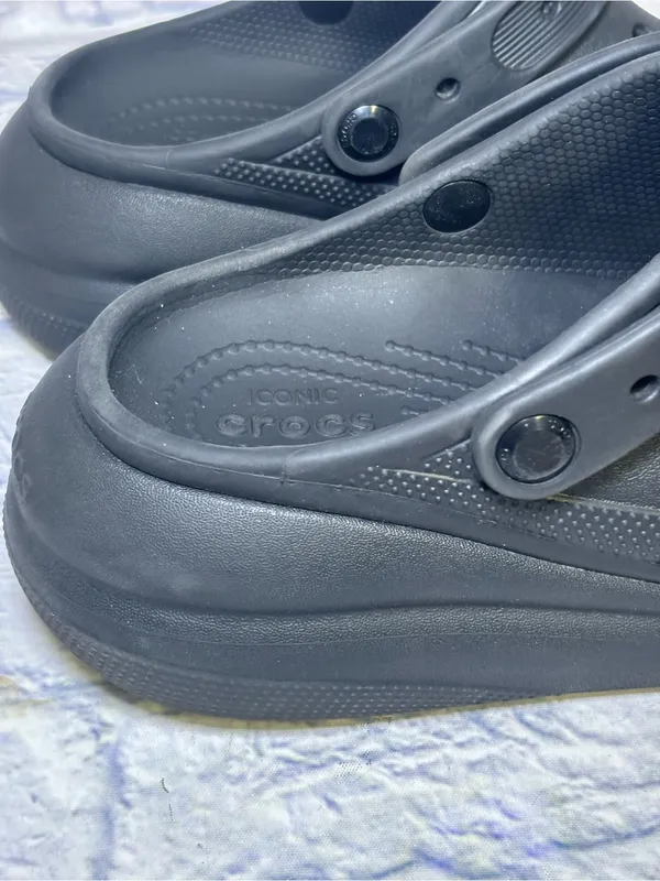 Classic Crocs Mega Crush Platform Slip On Clogs Sandals W9 M7 Black - Image 7