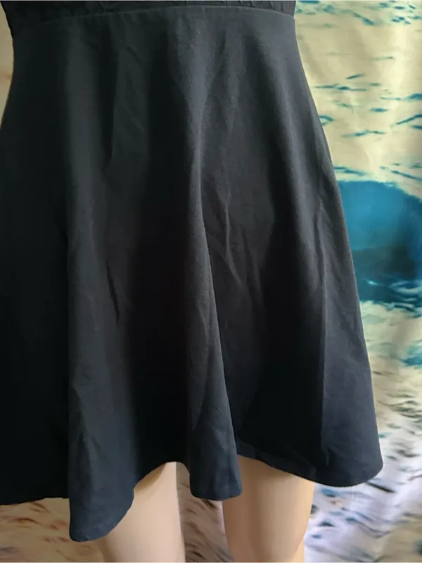 Hollister Black Lace Fit & Flare Dress Women's Sleeveless XS - Image 8