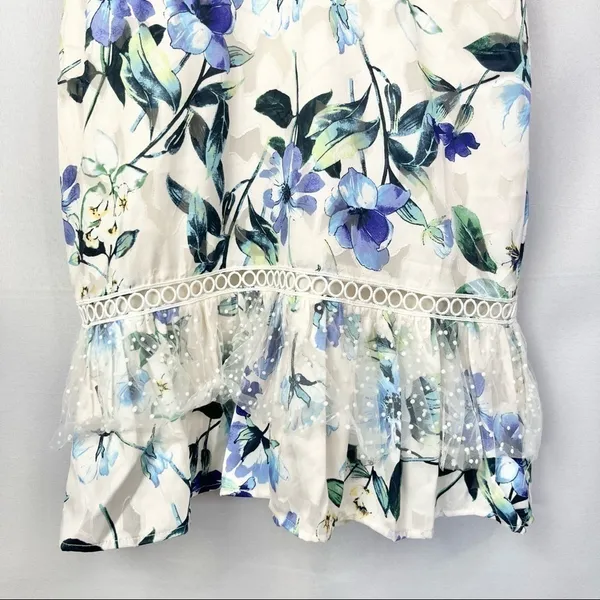 NEW Foxiedox Blue Floral‎ Ressie Flounce Dress M - Image 7