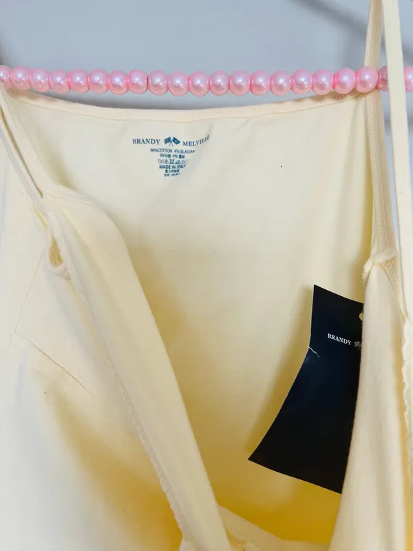 Brandy Melville Yellow Tank and Short Set - OS - Image 3