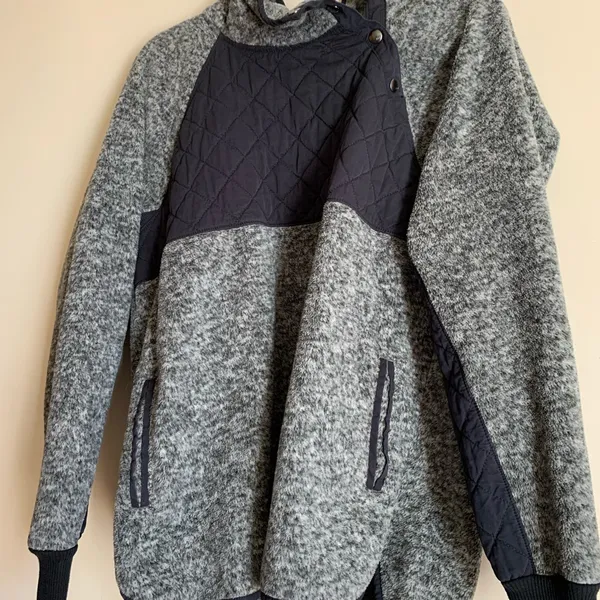 Abercrombie and Fitch Pullover Hoodie Jacket Womens Size XL Navy Casual - Image 2