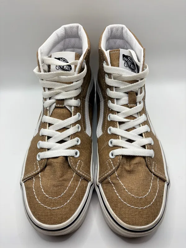 Vans Sk8-Hi Brown Canvas High Top Sneakers Men’s 6 Women’s 7.5 Skate Shoes - Image 3