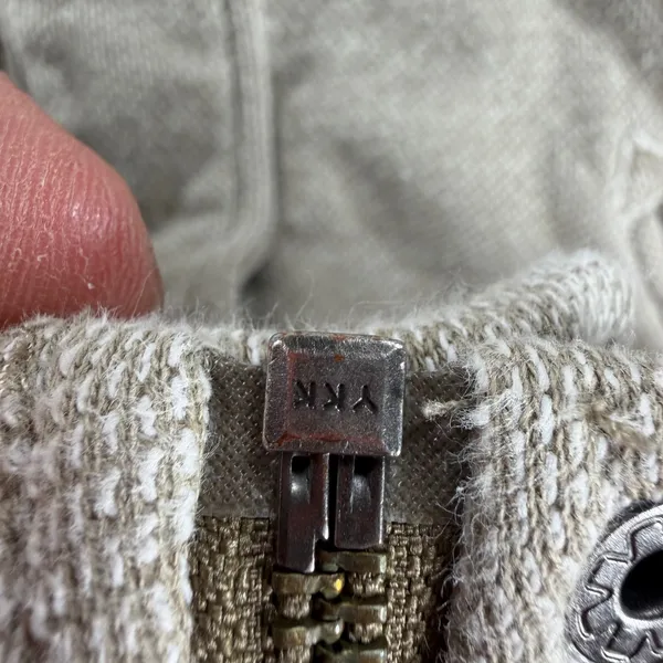Y2K Roxy Beautiful Adventure Sherpa Lined Full Zip Hoodie Tan Khaki Womens Large - Image 8