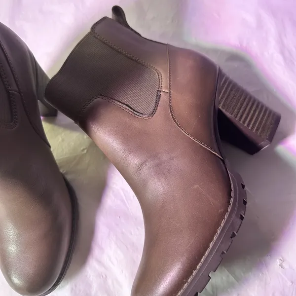 Clarks Dark Brown Heeled Boots - Image 8