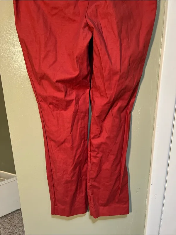 Ann Taylor Women's Size‎ 6 Skinny Dress Pant Burnt Red Orange Stretch Cotton - Image 7