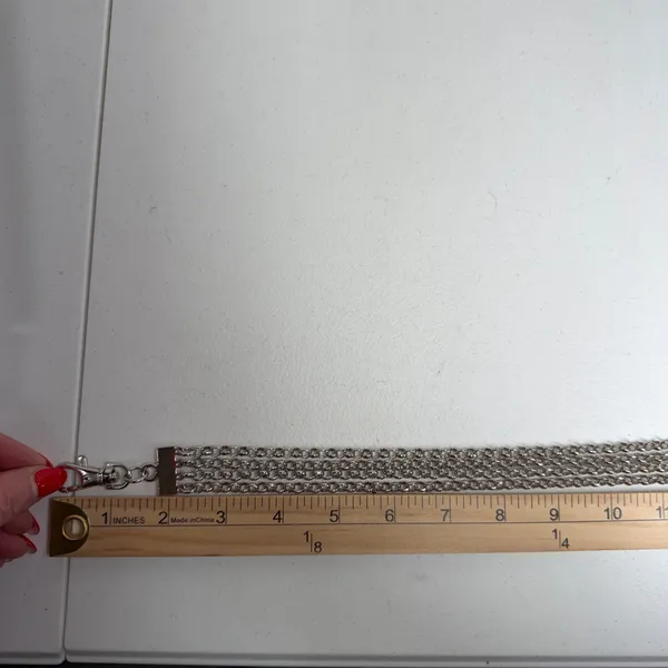Vintage OS Chain Belt Silver Multi-Strand Boho Adjustable Y2K Accessory - Image 6