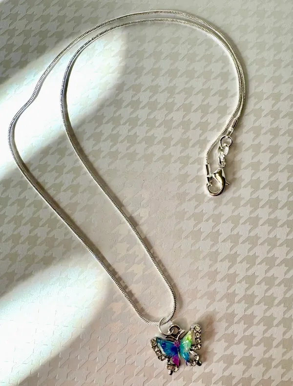 Sterling Silver Butterfly Necklace - Image 3